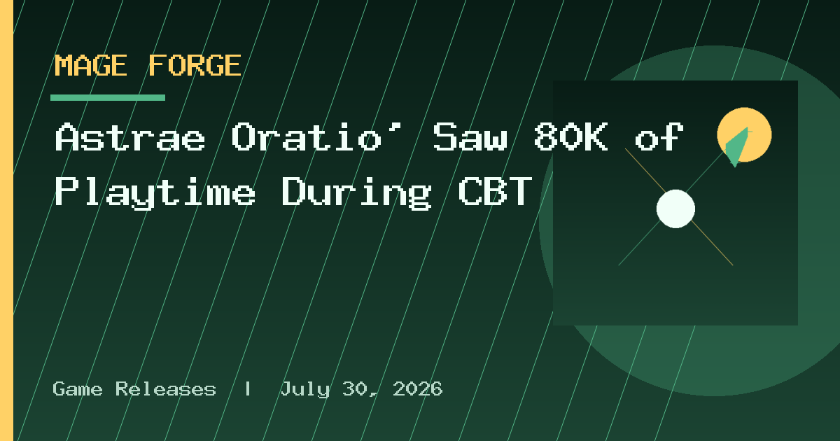 Astrae Oratio’ Saw 80K of Playtime During CBT