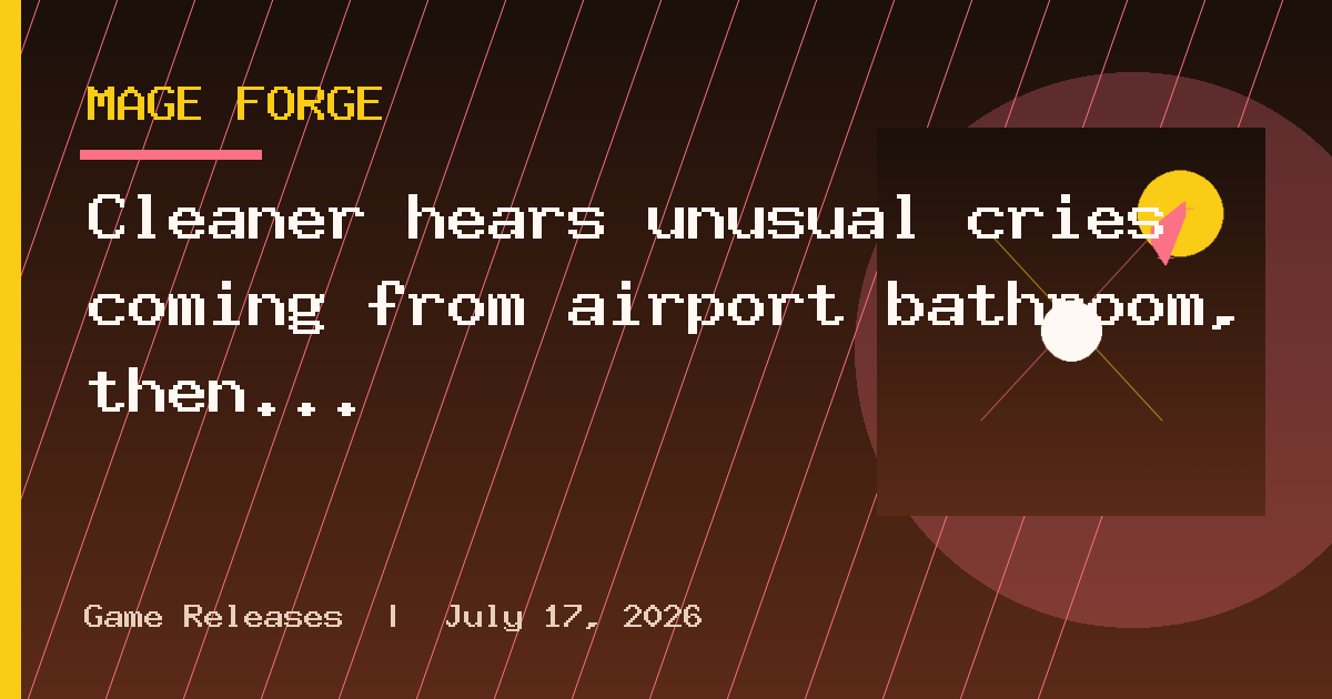Cleaner hears unusual cries coming from airport bathroom, then finds something