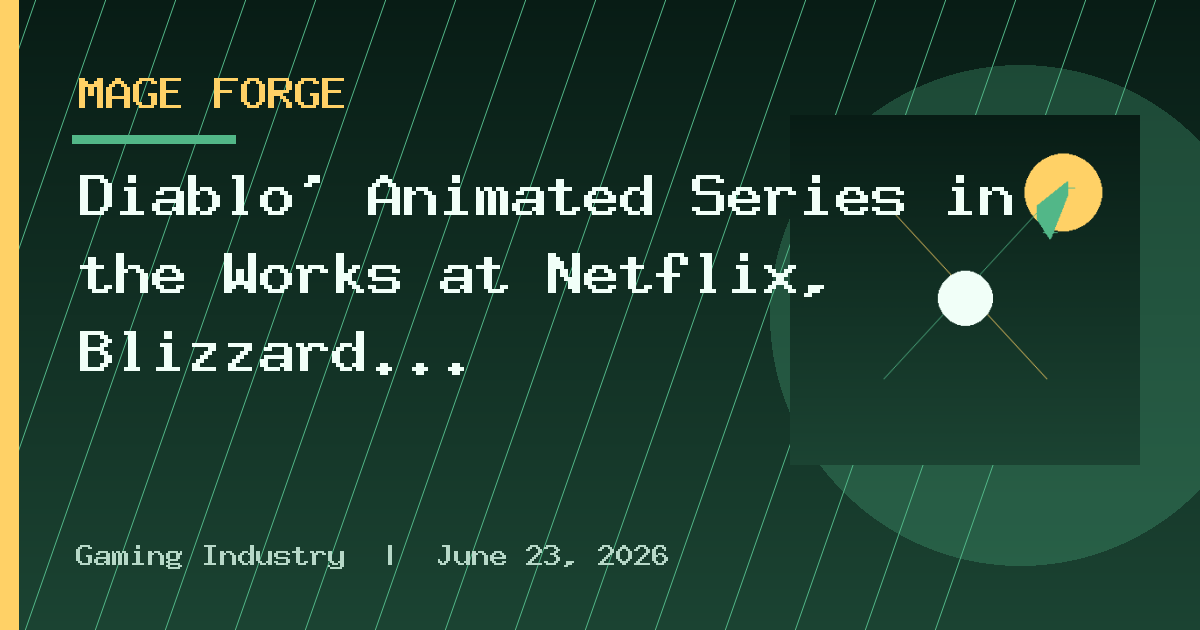Diablo’ Animated Series in the Works at Netflix, Blizzard Entertainment