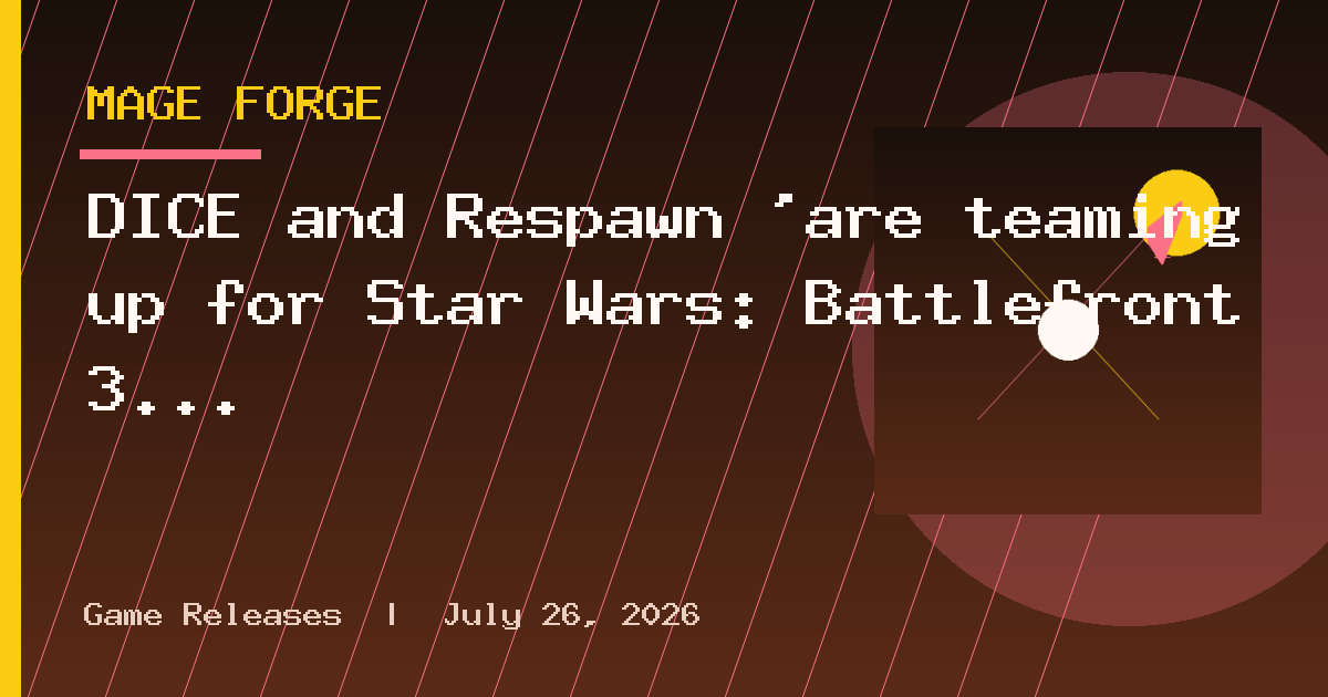 DICE and Respawn ‘are teaming up for Star Wars: Battlefront 3