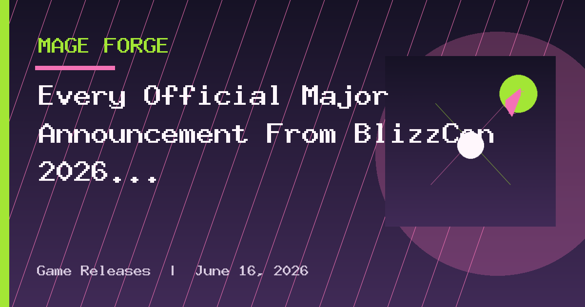Every Official Major Announcement From BlizzCon 2026
