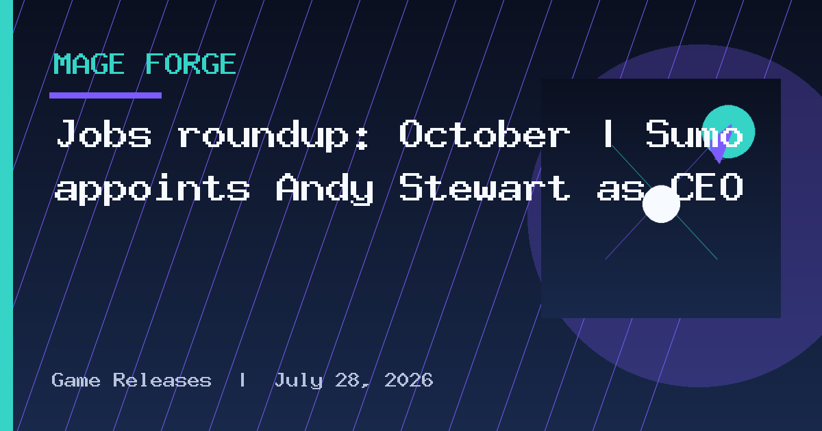Jobs roundup: October | Sumo appoints Andy Stewart as CEO