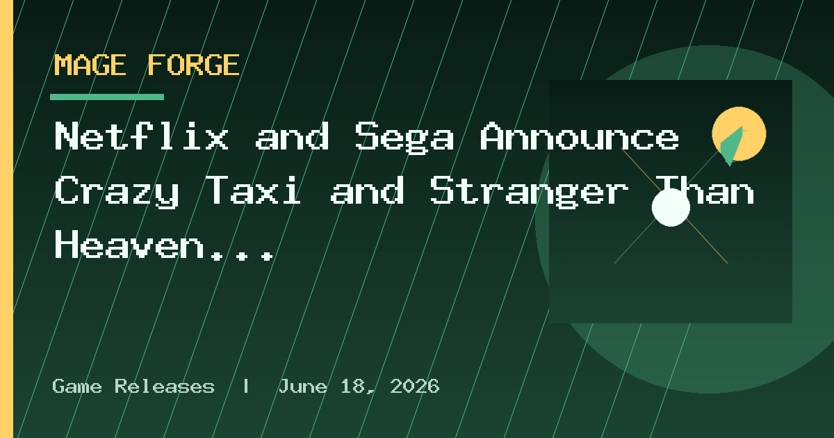 Netflix and Sega Announce Crazy Taxi and Stranger Than Heaven Films, New Sonic
