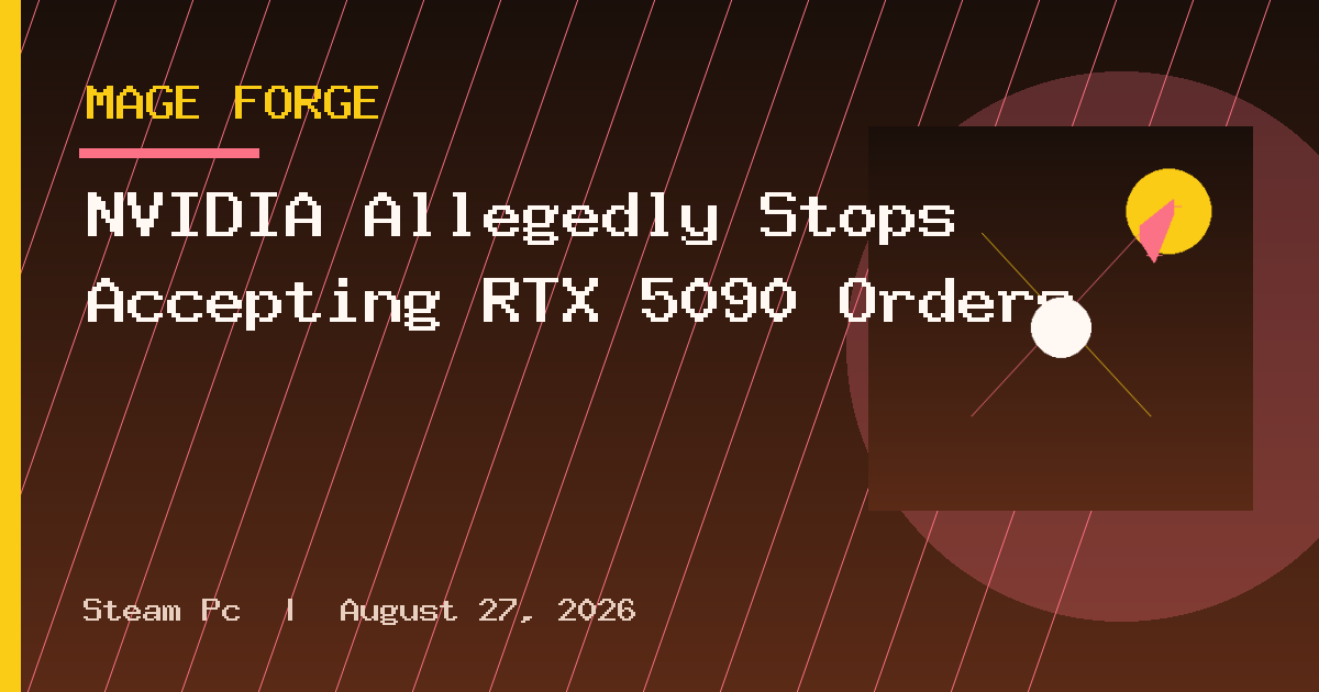 NVIDIA Allegedly Stops Accepting RTX 5090 Orders