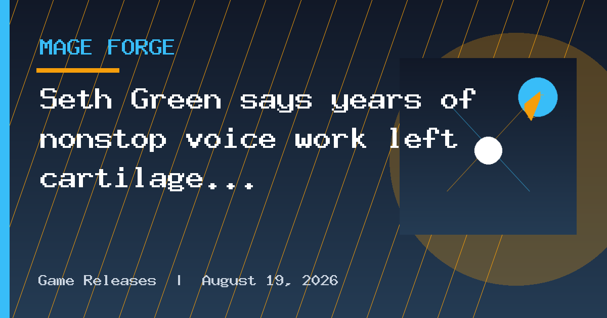 Seth Green says years of nonstop voice work left cartilage growing in his vocal