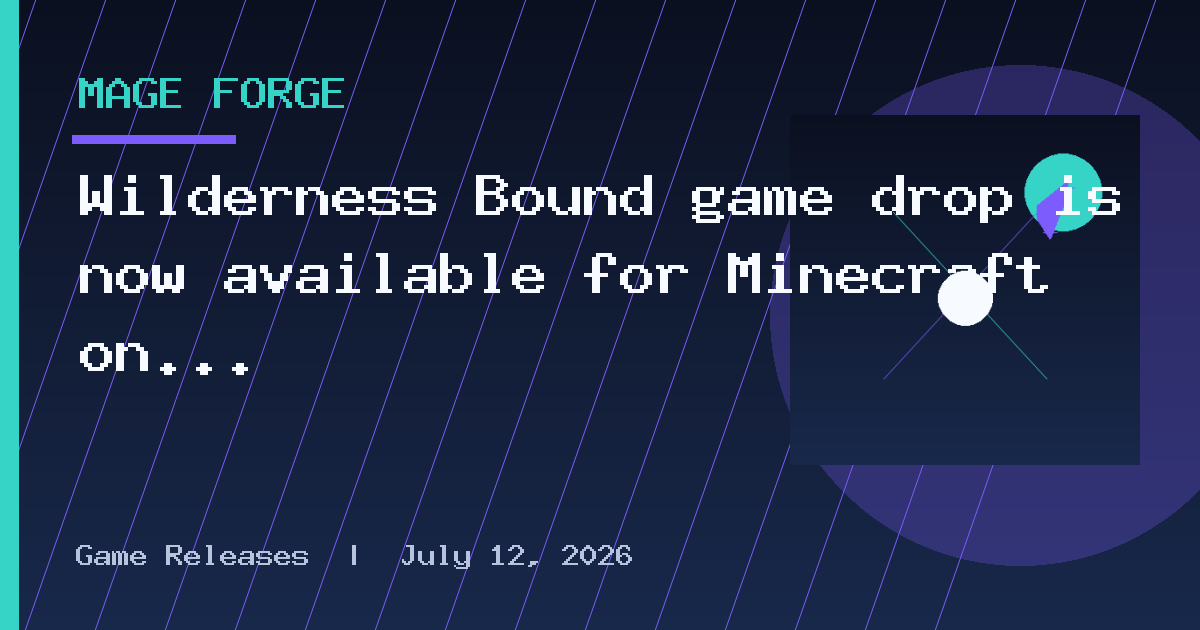Wilderness Bound game drop is now available for Minecraft on Nintendo Switch